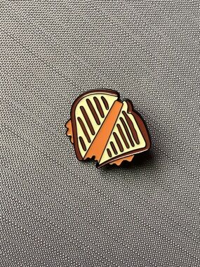 2/$16 Grilled Cheese Enamel Pin